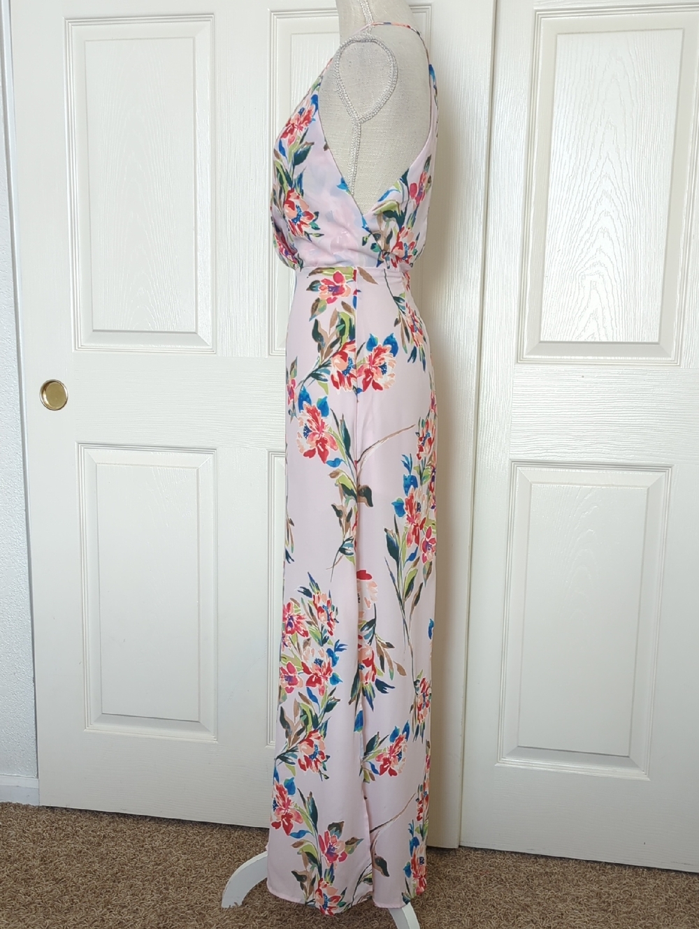 Lush Floral Pale Pink Maxi Dress - Picture 6 of 10